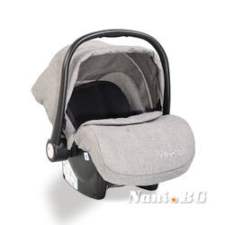 Детско столче-кошничка за кола Veyron 0-13 kg - светло сив