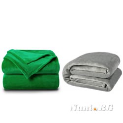 2 броя одеяла ХИТ зелено и сиво