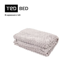 Eдноцветно Поларено одеяло, сребристо сив