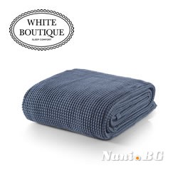 Одеяло White Boutique MARBELLA COTTON - C120 dark blue