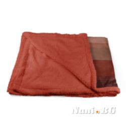 Одеяло шерпа с две лица Нептун оранжево