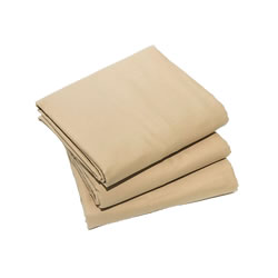 Долен чаршаф памучен сатен, тъмно Бежово