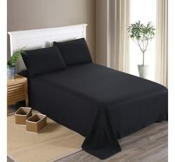 Чаршаф памучен сатен ЧЕРНО