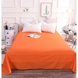 Едноцветен долен чаршаф ранфорс ОРАНЖЕВО
